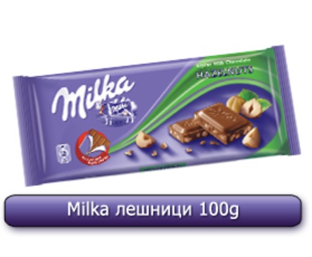 Милка Шоколад с натрошени лешници 100 г