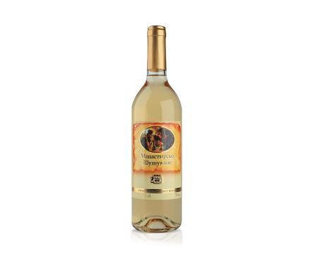 Бяло полусладко вино Манастирско Шушукане 750 мл