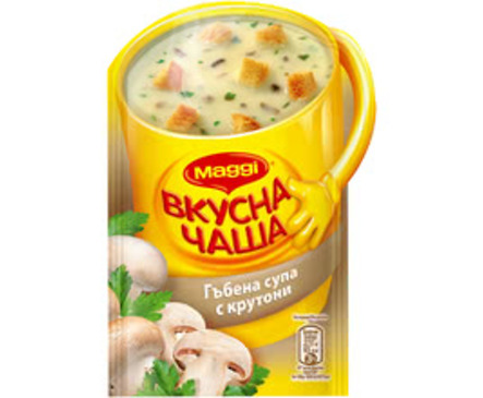 Maggi Вкусна чаша Гъбена супа с крутони 15 г