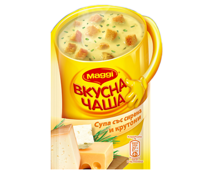 Maggi Вкусна чаша Супа със сирена и крутони 19 г