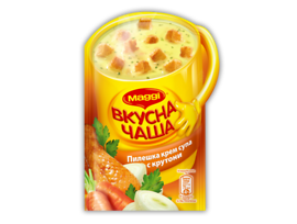 Maggi Вкусна чаша Пилешка крем супа с крутони 16 г