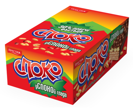 Вафла Споко с фъстъци 35 г кутия 30 бр