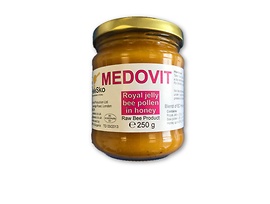 BeeSko Medovit Български мед смесен с пчелно млечице и полен 250 мл