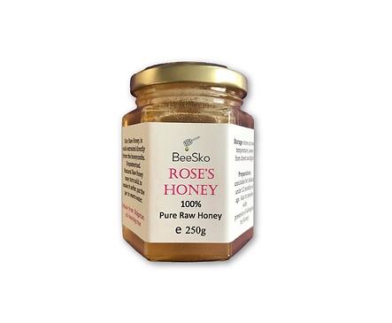 BeeSko Български мед с розово масло Roses honey 250 мл