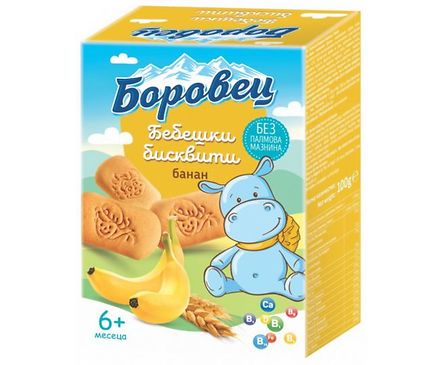 Боровец бебешки бисквити БАНАН 100 г