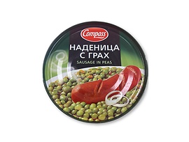 Компас Наденица с грах 300 г