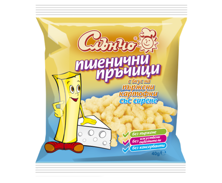 Слънчо пшеничени пръчици картофи и сирене 40 г