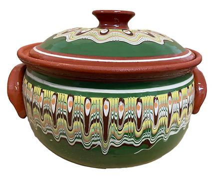 Гювеч троянска шарка зелен 6 литра