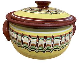 Гювеч троянска шарка Жълт 6 литра