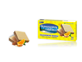 Черноморец обикновени вафли с какао фъстъци и портокал 16бр 420 г