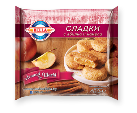 Белла Сладки с ябълка и канела сурови замразени 400 г