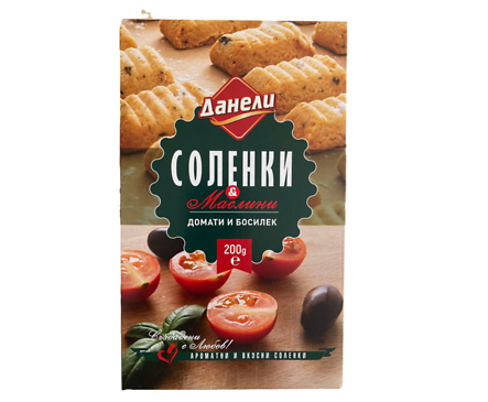 Данели соленки с домат маслини и босилек 200 г