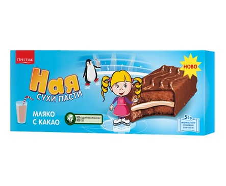 Ная Суха паста мляко и какао 5бр 150 г