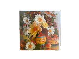 Картичка с цветя плик