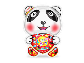 Lucky boy панда желибон с подарък за момче 65 г