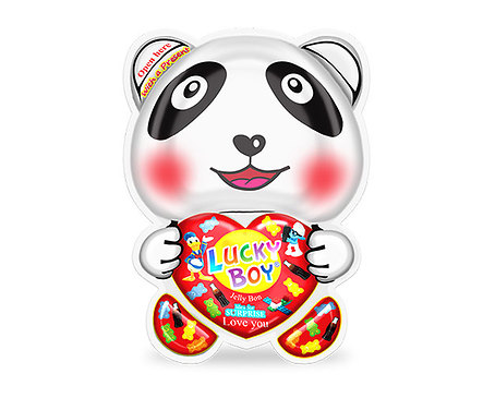 Lucky boy панда желибон с подарък за момче 65 г