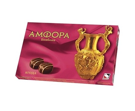 Шоколадови бонбони Амфора ягода 135 г