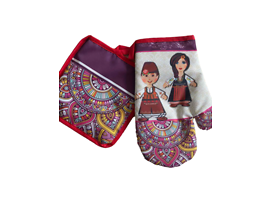 Комплект ръкохватки щампа с весели народни носии