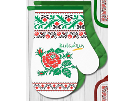Комплект ръкохватки щампа българска шевица