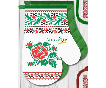 Комплект ръкохватки щампа българска шевица