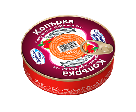 Копърка в подлютен доматен сос Славяна фиш 160 г