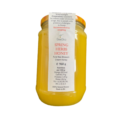 BeeSko Български мед от пролетни билки 960 г