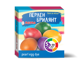 Метма боя за яйца Перлен брилянт 5 цвята за 50 яйца