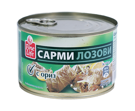 Лозови сарми с ориз 400 г