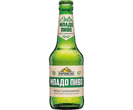 Бира Пиринско младо пиво 330 мл