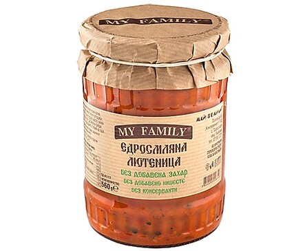 Едросмляна лютеница без захар и консерванти My Family 560 г