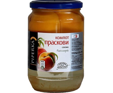 Пиперка Компот от праскови 680 г