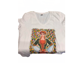 Дамска тениска момиче с носия модел 1 размер L