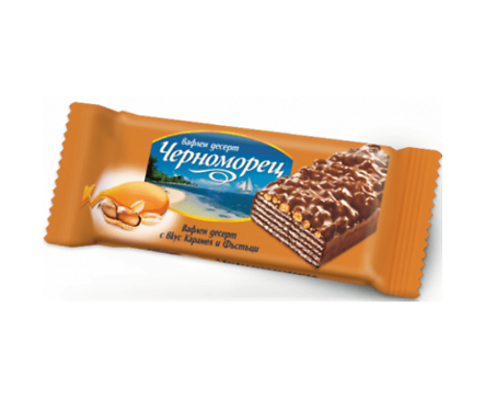 Вафла Черноморец карамел и фъстъци 75 г